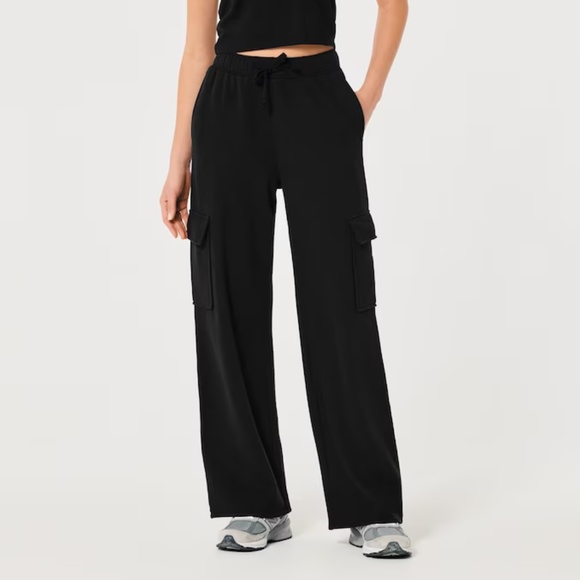 Hollister Cargo Sweatpants GILLY HICKS ACTIVE WIDE-LEG CARGO SWEATPANTS Size XS - Picture 3 of 5